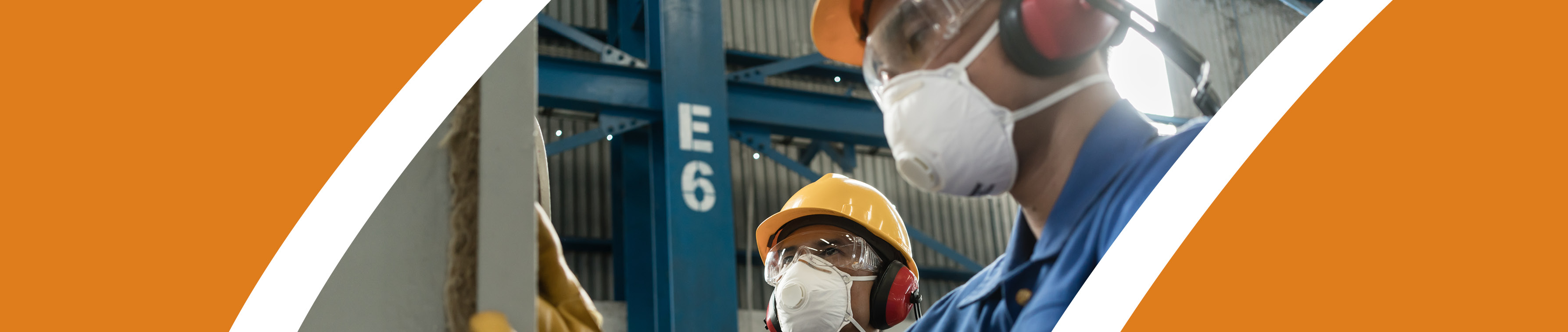Warehouse workers in PPE